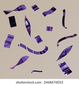 confetti party birthday 3d vector holiday