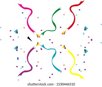 Confetti party color and transparent background