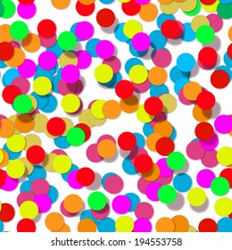 Confetti party design seamless pattern, abstract background, vector illustration. 