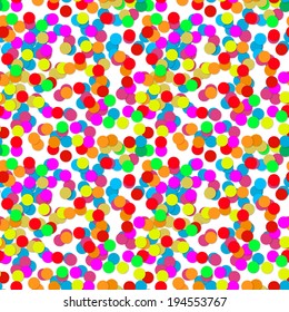 Confetti party design seamless pattern, abstract background, vector illustration. 