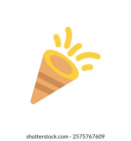 confetti party icon flat style