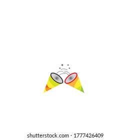 Confetti Party Popper icon vector, illustration isolated on white. on modern style
