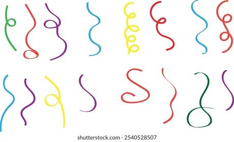  confetti party set vector eps10.