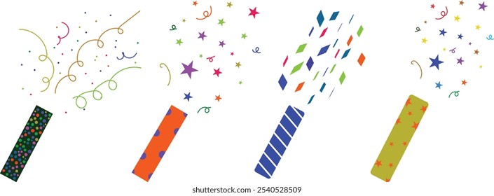  Conjunto de fiesta de confeti Vector EPS10.