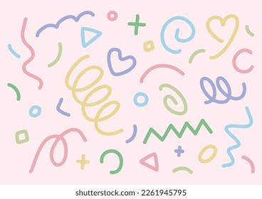 Patrón de confetti. Está lleno de confeti en tonos pastel.