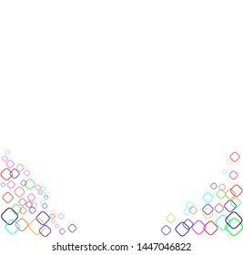 Confetti pattern minimal geometric cover template of isolated elements, vector background.