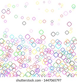 Confetti pattern minimal geometric cover template of isolated elements, vector background.