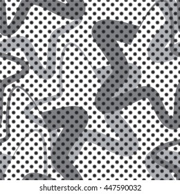 Confetti pattern, star, snowflake, seamless vector background.