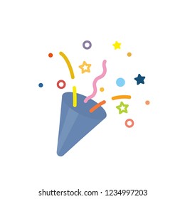 Confetti popper icon vector
