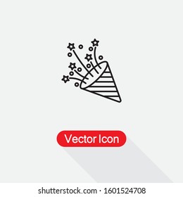 Confetti Popper Icon Vector Illustration Eps10