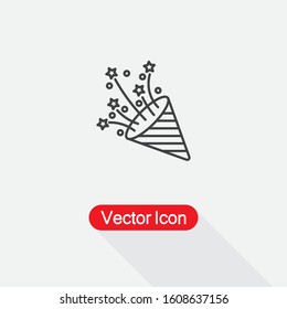 Confetti Popper Icon Vector Illustration Eps10