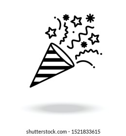 Confetti Popper Icon Vector.logo Illustration