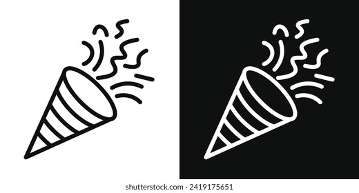Ilustración de iconos de la línea del vector del protectores Confetti.