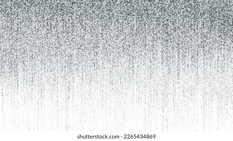 Confetti rain noise grain background, pointillism dots gradient or dotwork pattern, vector stipple effect. Grain noise texture or grainy dotwork lines background