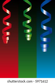 Confetti in red green and blue