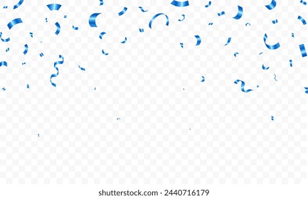 Confetti ribbon background, Shiny confetti png. Holiday. birthday. Valentine’s Day. Vector illustration