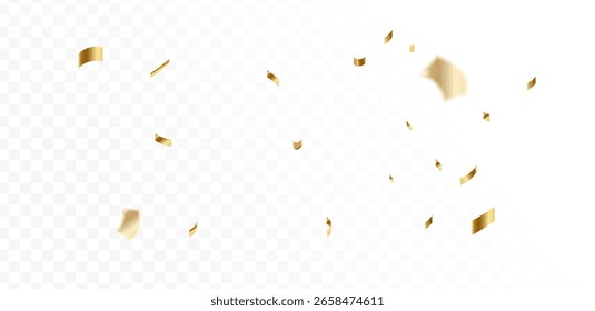 serpentinas de confeti y cinta que caen sobre un fondo transparente. borroso. Grande y Pequeño. Vector