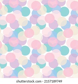 Confetti Romantic Multicolor Dots Seamless Pattern