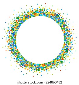 Confetti round frame