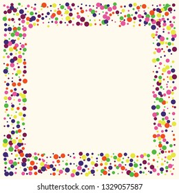 Confetti scattered on a light background.