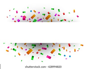 Confetti scattered with text space