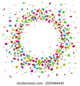 Confetti seamless bright round frame colorful for celebration