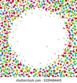 Confetti seamless bright round frame colorful for celebration