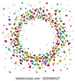 Confetti seamless bright round frame colorful for celebration