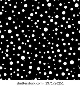 Polka Dot Vector Monochrome Seamless Pattern Stock Vector (Royalty Free ...