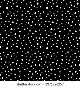 Confetti Seamless Pattern - Black and white confetti dots repeating pattern design
