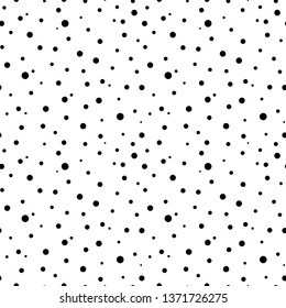 Confetti Seamless Pattern - Black and white confetti dots repeating pattern design