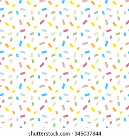 Confetti seamless pattern. Repeating pastel confetti background