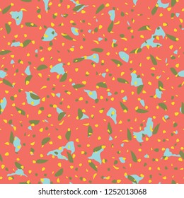 Confetti seamless pattern. Trendy colors