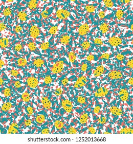Confetti seamless pattern. Trendy colors