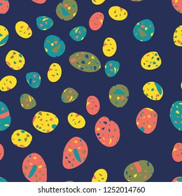 Confetti seamless pattern. Trendy colors