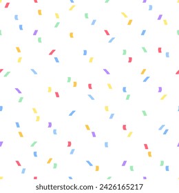 Confetti seamless pattern. Vector illustration for textiles, wrapping paper, wallpaper.