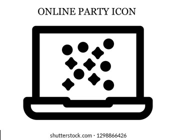 Confetti search icon. Editable Confetti search icon for web or mobile.