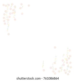 Confetti and serpentine, bright colorful background, cute and fun decoration. Vector illustration for celebration, party, carnival, festive holiday. Design for cards, invitations