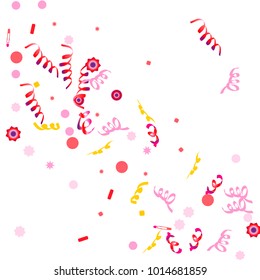 Confetti and serpentine. Colorful dots.Vector