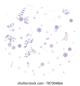 Confetti and serpentine. Colorful dots.Vector