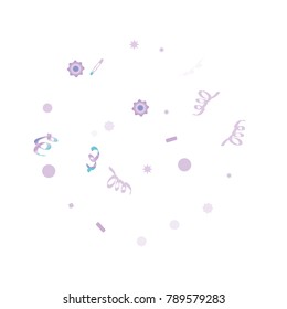 Confetti and serpentine. Colorful dots.Vector