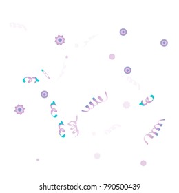 Confetti and serpentine. Colorful dots.Vector