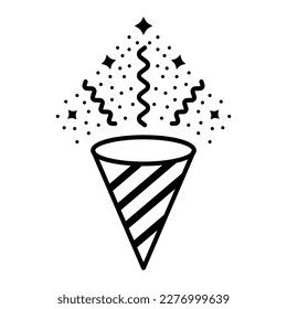 Confetti simple vector icon design. Flat icon.