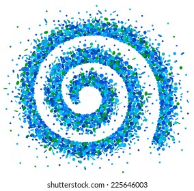 Confetti spirale in blue