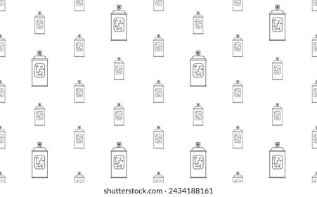 Icono de spray de confeti Patrón sin costura, Confeti Party String Spray Vector Ilustración de arte