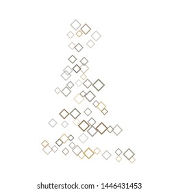 Confetti square minimal geometric cover template of isolated elements.Future geometric cover confetti square. Used as print, card, backdrop, template, texture, background, wallpaper, banner, border