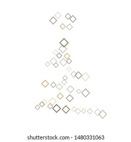 Confetti square minimal geometric cover template of isolated elements.Future geometric cover confetti square. Used as print, card, backdrop, template, texture, background, wallpaper, banner, border