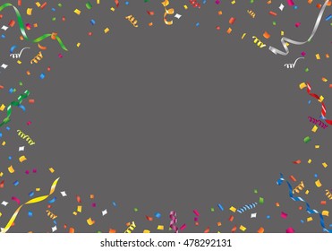 Confetti and streamer frame