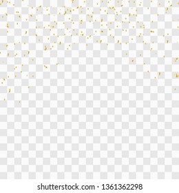 Confetti And Streamer Ribbon Falling On Transparent Background. Vector EPS10