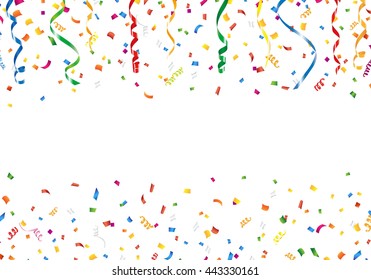 Confetti And Streamers With Copy Space